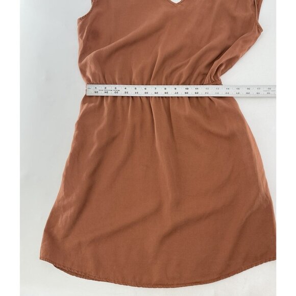 Universal Thread 100% Lyocell Rust Dress Sz Small Pockets Boho Preppy - Picture 7 of 9